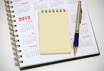 calendar and note