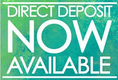 Direct Deposit Now Available