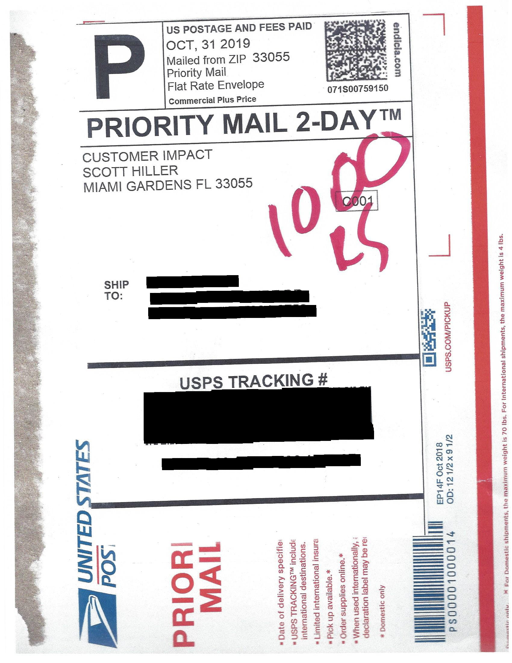 Mail Scam Materials - Package Mailer